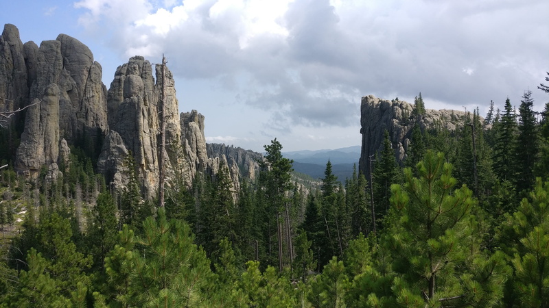 land, cloud - sky, non-urban scene, beauty in nature, coniferous tree, 4K, forest, cloudy sky, sky, keystone, pine tree, south dakota, no people, growth