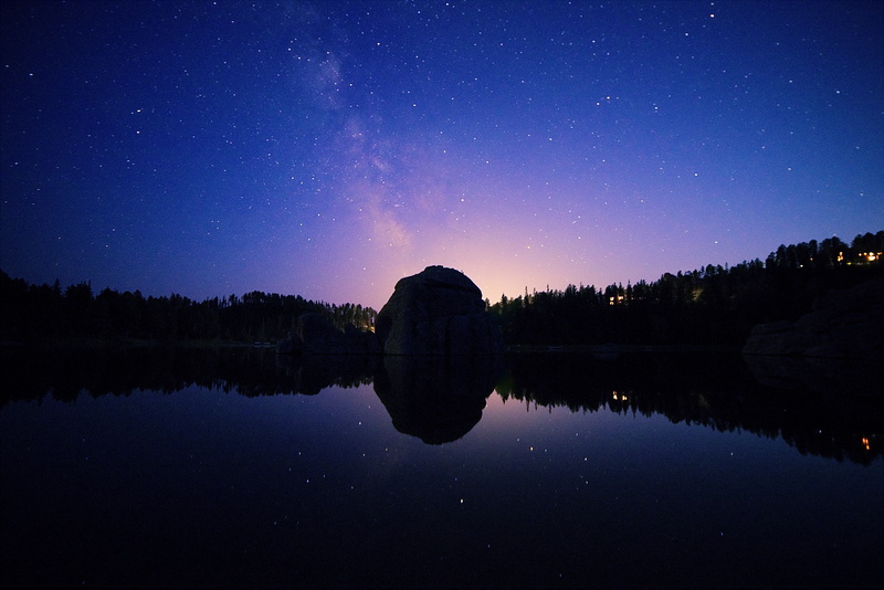 milky way, gray, astronomy, constellation, nighttime, beauty in nature, silhouette, space, star, nature, water, lake, mountain, night, 5K, tranquility