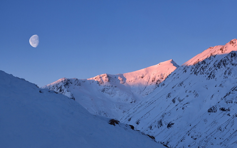 2K, idyllic, snow, nature, snowcapped mountain, non-urban scene, blue, tranquility, mountain peak, scenics - nature, landscape, coire, stob, lan, tranquil scene