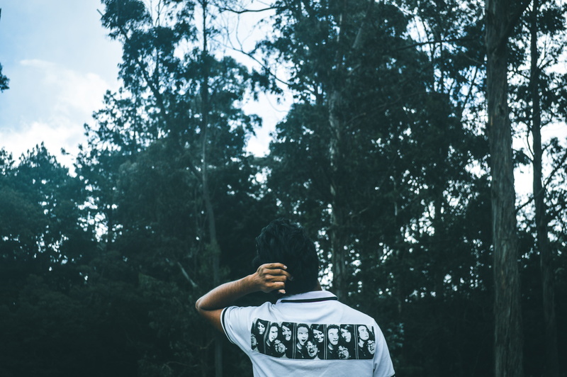 front view, portrait, kodaikanal, outdoors, india, communication, one person, 5K, plant, day, waist up, casual clothing, men, growth, young adult, young men