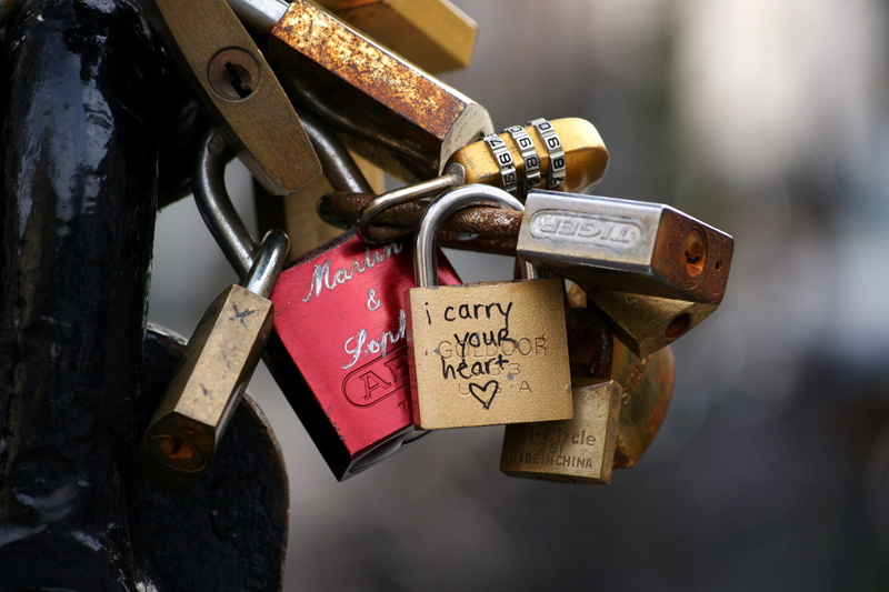 text, padlock, lock, day, yale lock, focus on foreground, hope, locks, symbol, security, eternity, heart, outdoors, positive emotion, message, romantic
