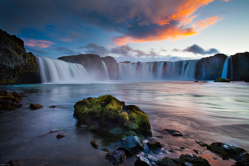 waterfalls, nature and landscapes, islandia, river, 1080P, stones, islia