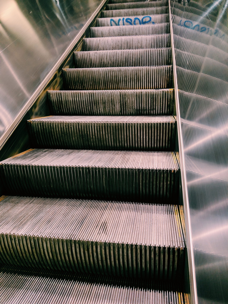 transportation, direction, canada, bonsai, staircase, handrail, banister, architecture, the way forward, high angle view, montréal, industrial, technology