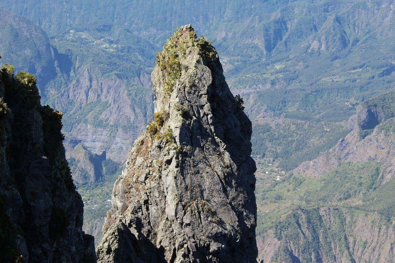 outdoors, rock formation, physical geography, nature, formation, mountain peak, reunion island, day, mountain range, rock, idyllic, landscape, scenics - nature