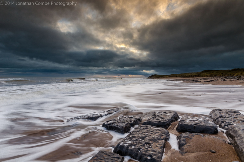 coastline, body of water, cloudscape, 4K, storm, nature, skies, light, water, waves, wave, cloud - Sky, rocks, sunset, Nikon, weather, Sigma, body, stormy