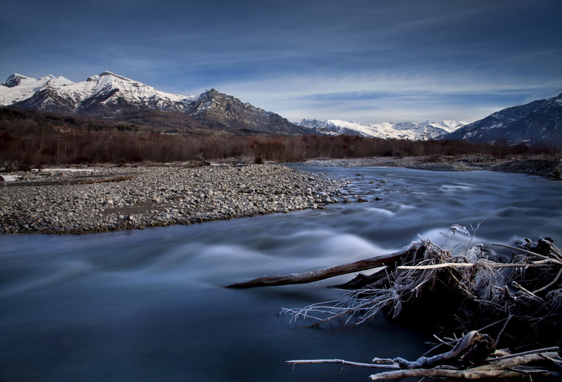snow, nature, winter, photo, mountain, mountains, Hautes Alpes, montagne, france, 5K, water, long exposure, mountain Peak, Alps, scenics, color, couleur