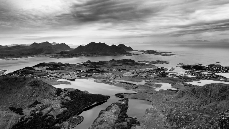 1080P, outdoors, silhouette, islands, water, Sea, W  N, Lake, beach, photo, Landscape, NandB, Norvège, rock - Object, coastline, nature, scenics, Montagne