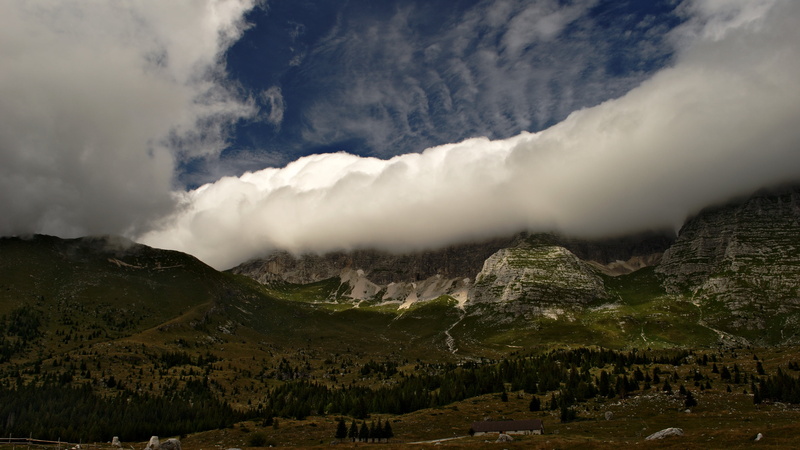 scenics, cloud - Sky, photo, dolomites, outdoors, landscape, mountain Peak, 4K, mountain, european Alps, sky, rock - Object, landmarks, hug, nature, malga