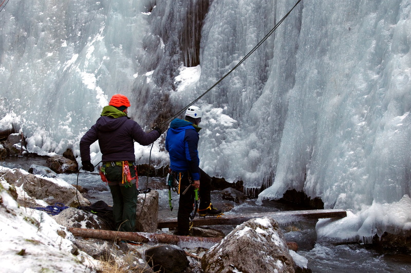 veneto, winter, two people, winter sports, serrai di sottoguda, leisure activity, cold temperature, rear view, sottoguda, nature, malga ciapela, lifestyles