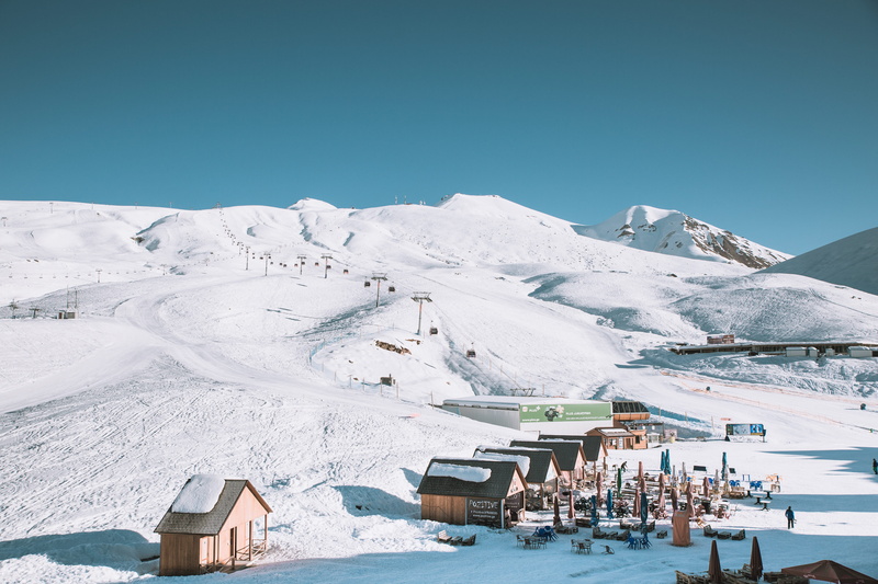 houses, human, scenics - nature, georgia, travel destinations, mountain, architecture, white color, person, resort, 5K, ice, beauty in nature, rural, mountain range