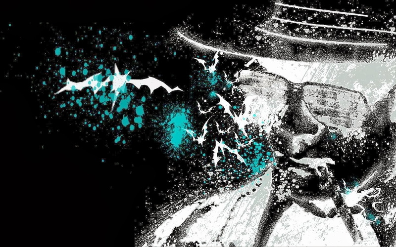Hunter S. Thompson, Alex Cherry, Paint Splatter, 720P, Inverted