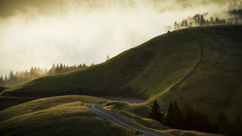 california, mt tamalpais, 1080P, zigzag, Stinson Beach
