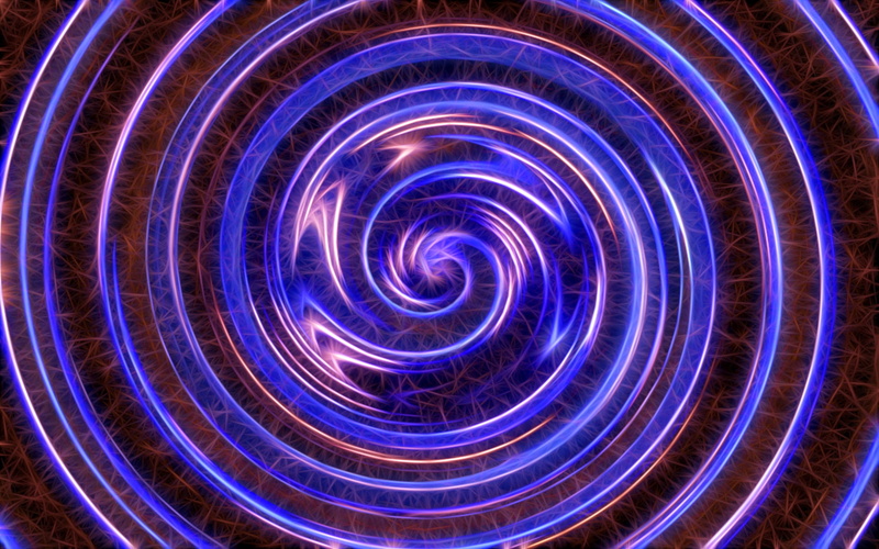glow, 1080P, fractal, abstraction, line, space, zigzags, spiral