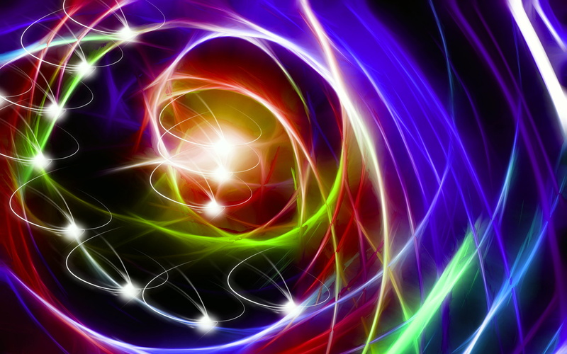 zigzag, digital, orbit, loop, light, rays, multicolored, color, 1080P