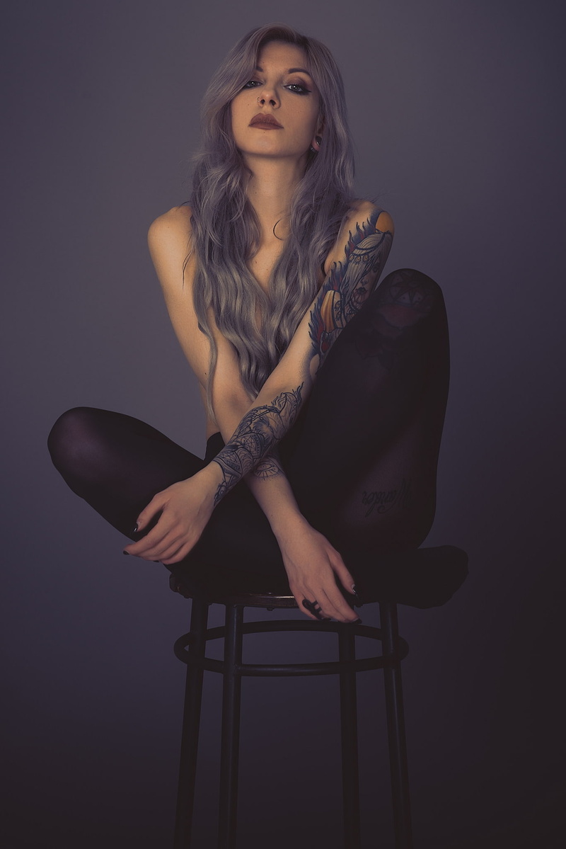 Michela Navarra, model, tattoo, 1080P