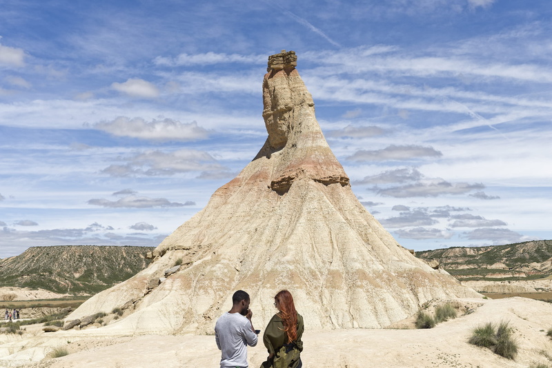 day, person, adult, mountain, ground, people, indifference, nature, 2K, field, men, young, standing, couple - relationship, female, two people, parque natural de las bardenas reales de navarra