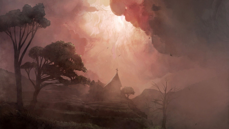 1080P, abstracto, Naturaleza, Dark, Niebla, Bosque