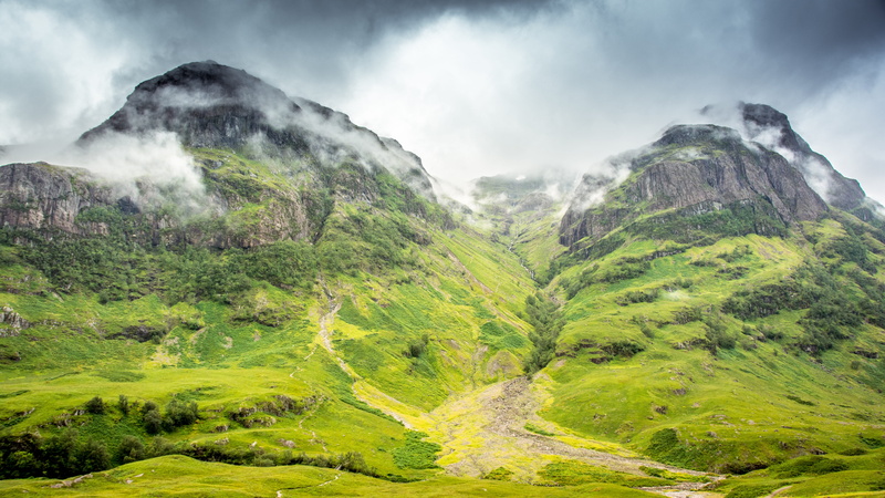 explore, path, scotland, cloud, famous Place, tourism, hiking, adventure, beauty In Nature, covered, outdoors, high Up, close, fog, summer, nature, mountain Peak