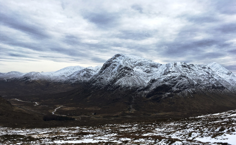 beauty in nature, hiking, scenics - nature, tranquility, glen coe, tranquil scene, sky, trekking, nature, day, 4K, adventure, scotland, walking, snow