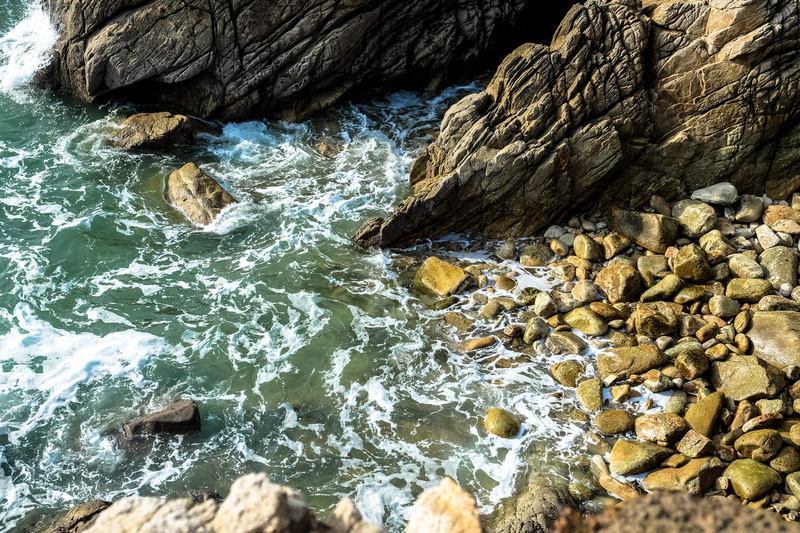 power in nature, solid, rocky coastline, wave, flowing, eroded, aquatic sport, france, rock, outdoors, sea, beach, water, rock - object, nature, waterfront