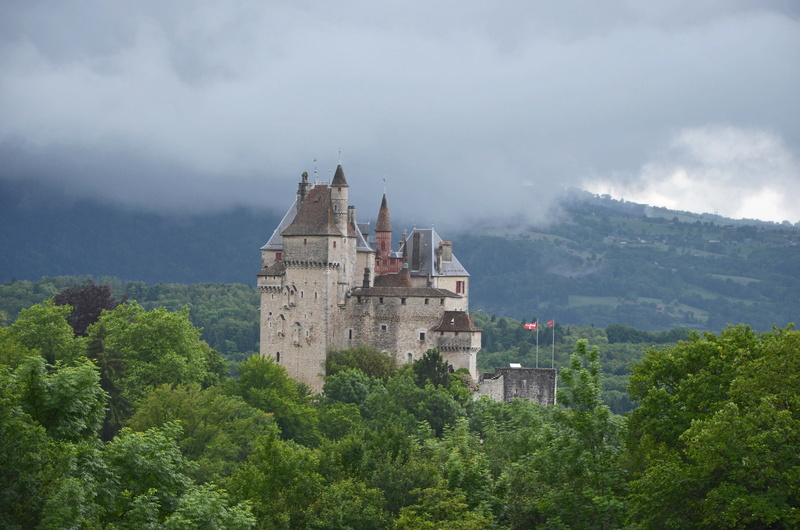 forest, travel destinations, cloud - sky, mountain, no people, sky, 4K, stone, château de menthon-saint-bernard, outdoors, haute-savoie, annecy, clouds