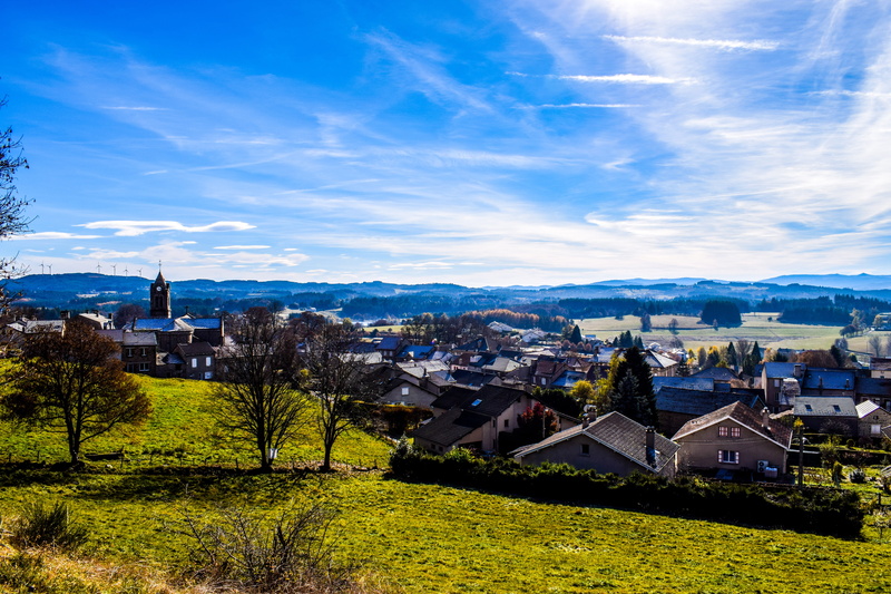 incredible, Village, winters, land, sky, city, sunlight, mountain, rhone alpes, magnificent, cloud - sky, Ardèche, building, nature, no people, panorama view