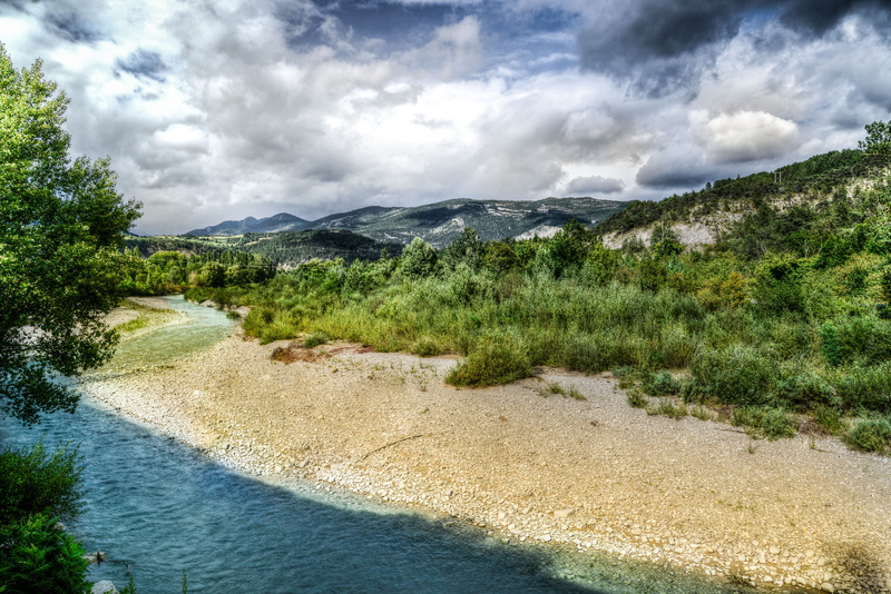 5K, cloud - sky, mountain peak, day, outside, cotes-du-rhone, drome, tree, water, sky, environment, non-urban scene, rhone, scenic, nature, tranquility
