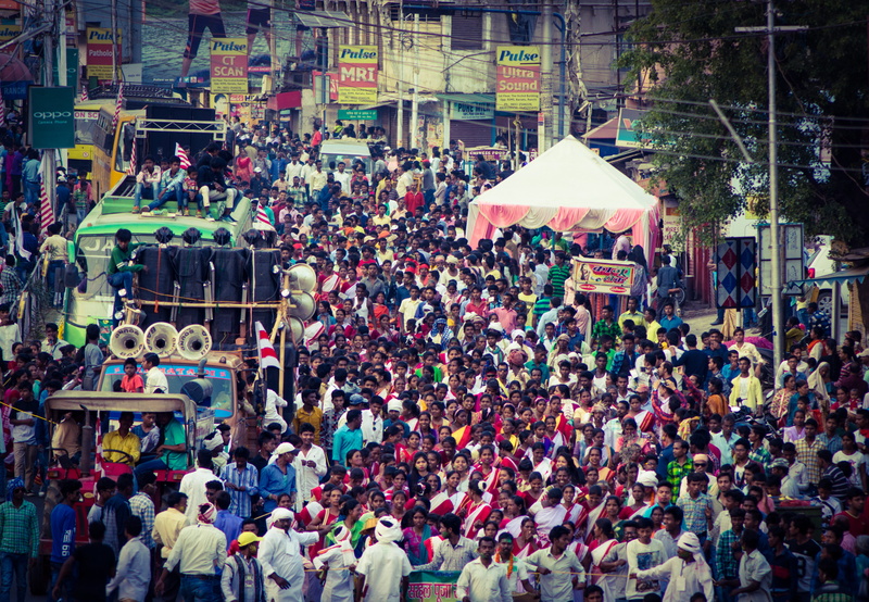 real people, ranchi, sarhul, india, 5K, men, music, leisure activity, architecture, built structure, day, large group of people, mixed age range, tradition