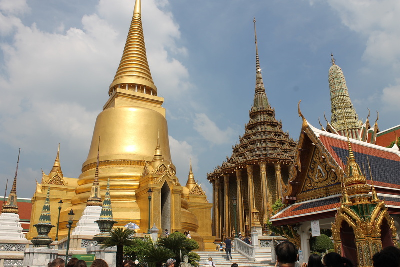 spire, gold colored, stupa, buddhism, low angle view, temple, pagoda, built structure, history, asia, temple - Building, architecture, cloud - sky, sky