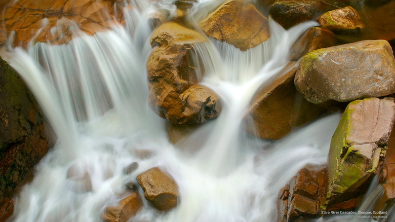 glencoe, etive, cascades, scotland, 2K, river, Nature
