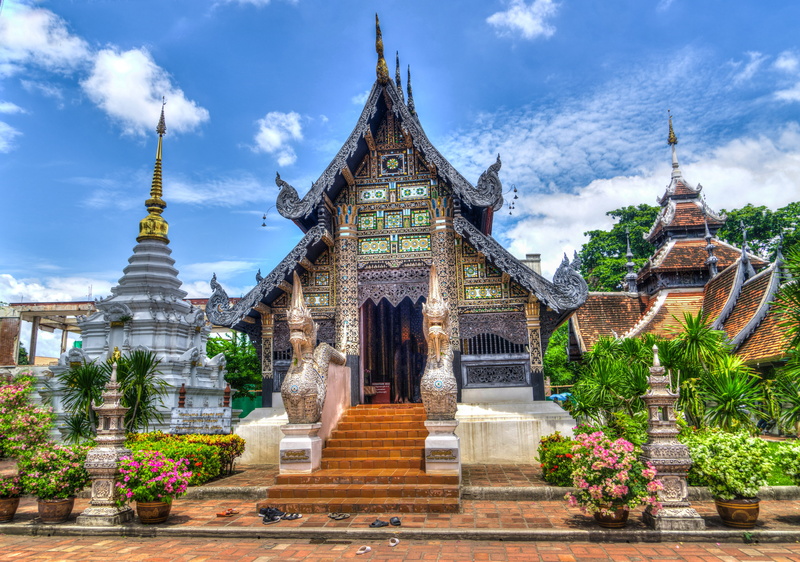 no people, buddhism, buddha, cloud - sky, plant, architecture, asia, praying, staircase, thai Culture, famous Place, sky, statue, monastery, temple, belief