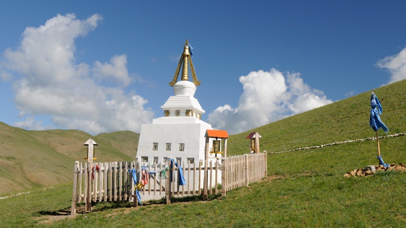 mongolia, environment, pilgrimage, building, travel destinations, 4K, architecture, grass, building exterior, mountain, cloud - sky, built structure, place of worship