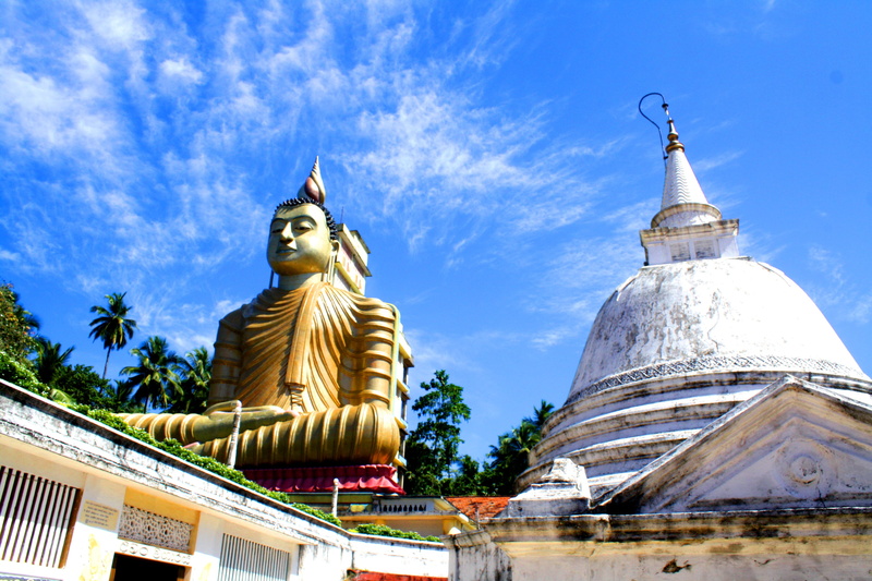 no people, building, Statue, Religion, cultures, built structure, belief, ceylon, representation, Buddha, spirituality, idol, temple - Building, gold colored