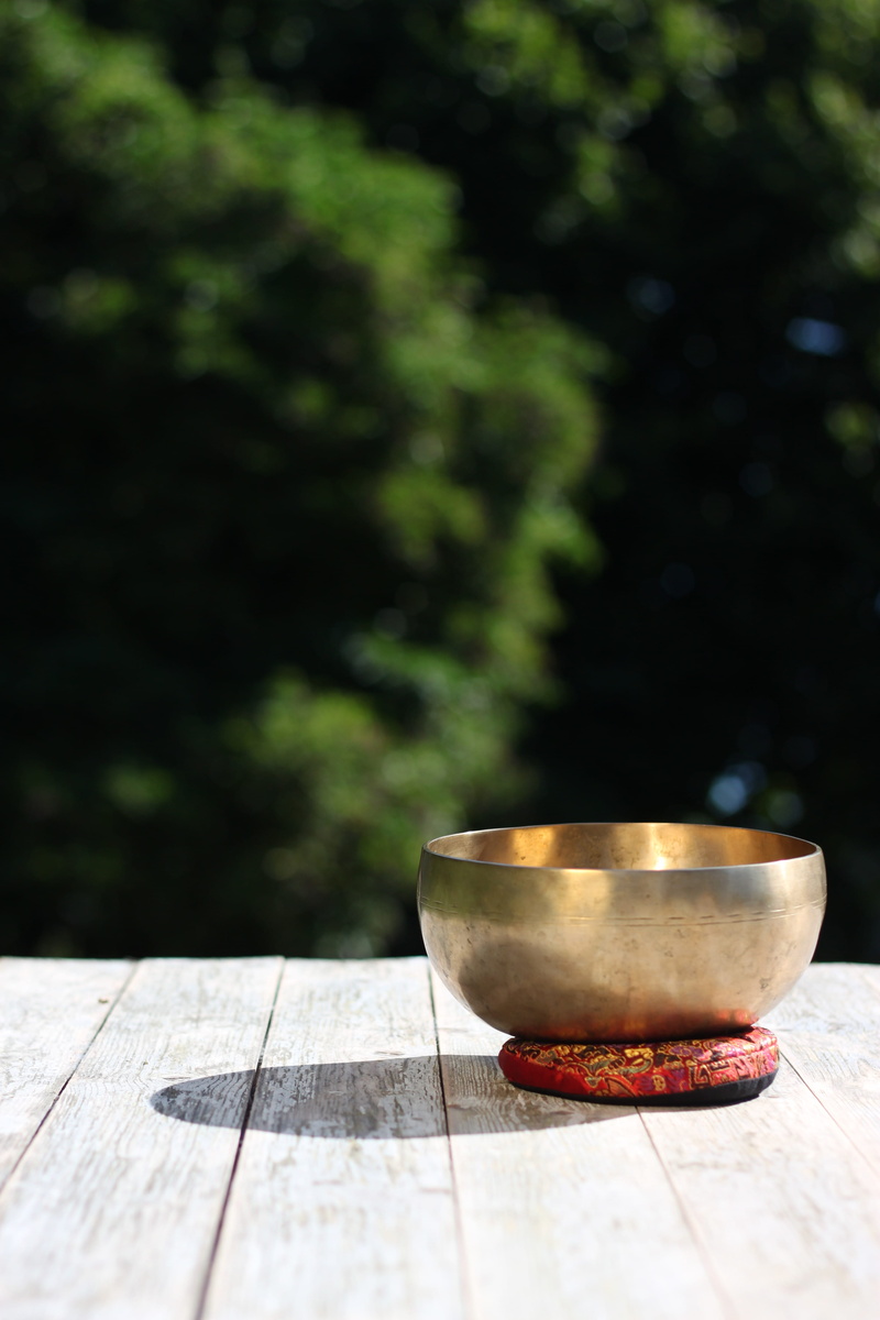 color, singing bowl, sunlight, brass, close-up, nature, wellness, no people, patio, photograph, sound massage, depth, oriental, meditation, singing bowl massage