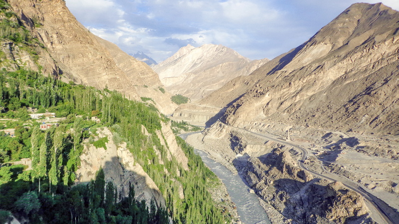 pakistan, sky, sunlight, day, mountain range, landscape, green, non-urban scene, range, no people, nikon, cool, north, environment, outdoors, kkh, gb, road