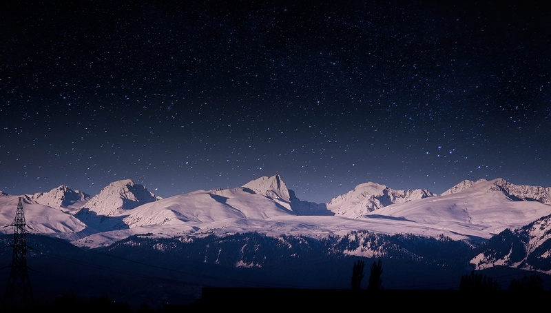 tatakooti peak, ice, mountain, outer space, stars, nature, no people, beauty in nature, mountain peak, scenics - nature, universe, starry sky, astronomy