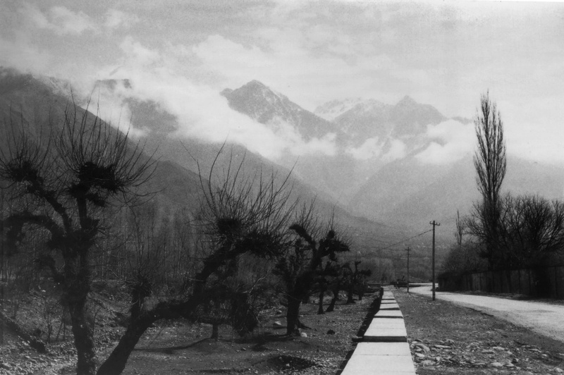 India, sky, outdoors, mountains, mountain, scenics - nature, tranquility, direction, 2K, road, clouds, nature, beauty in nature, transportation, Black and White