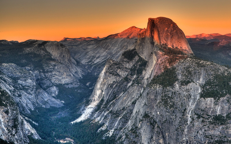 idyllic, rock, mountains, landscape, physical geography, halfdome, environment, no people, california, tranquility, beauty in nature, arid climate, tranquil scene