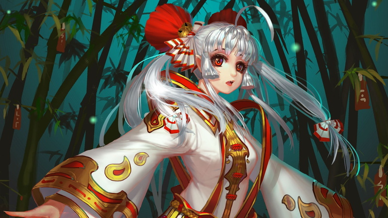 anime girls, anime, fujiwara no mokou, 1080P, mokou, touhou, girls, fujiwara