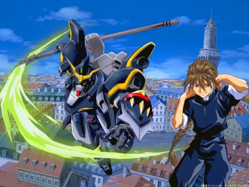 young adult, anime, front view, transportation, Mobile Suit Gundam Wing, cloud - sky, emotion, nature, men, mature adult, people, women, communication