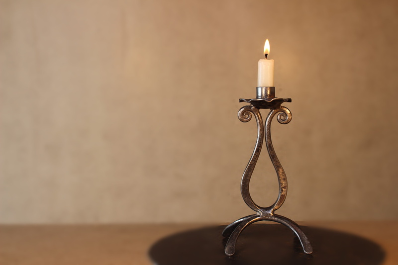 illuminated, candlestick, table, pattern, antique, metal, wall - building feature, no people, glowing, electric lamp, candlestick holder, 5K, indoors
