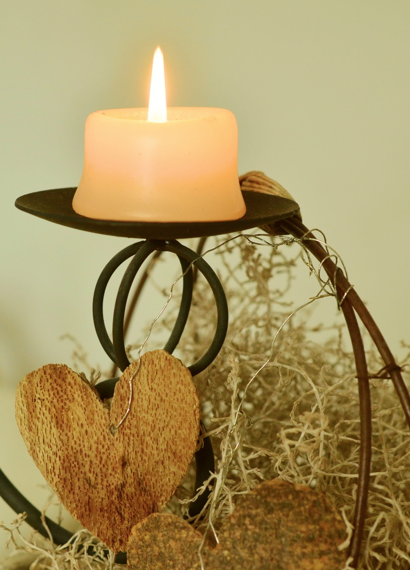 burning, plant, steel, metal, deco, electric lamp, candle holder, festival, indoors, light, fire - natural phenomenon, focus on foreground, celebration