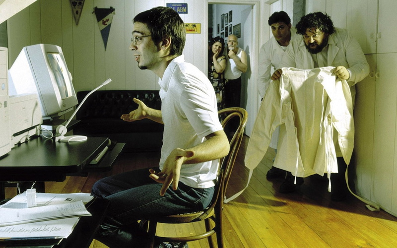 computer, businesswoman, working, hair salon, barber shop, hardwood floor, seat, ancestors, office, understand, young men, males, barber, men, people, business