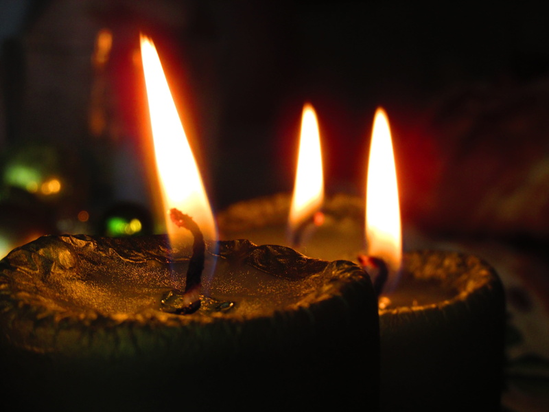 fire - natural phenomenon, selective focus, Colors, celebration, no people, Flame, 4K, Light, heat - temperature, christmas, fire, burning, close-up, candlestick
