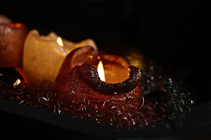 candle, fire, wax candle, black background, no people, 5K, baked, illuminated, sweet food, orange color, Flame, Fire, food, gloomy, temptation, Light