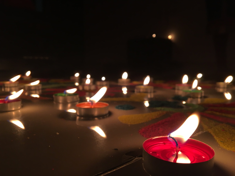 night, floating on water, 4K, photo, fire, close, candles, illuminated, red, glowing, heat - temperature, joy, rangoli, dark, focus on foreground, lighted