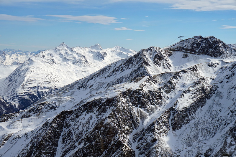 mountain range, winter, no people, sky, tranquility, mountains, austria, day, slopes, beauty in nature, cloud - sky, snow, tranquil scene, cold temperature