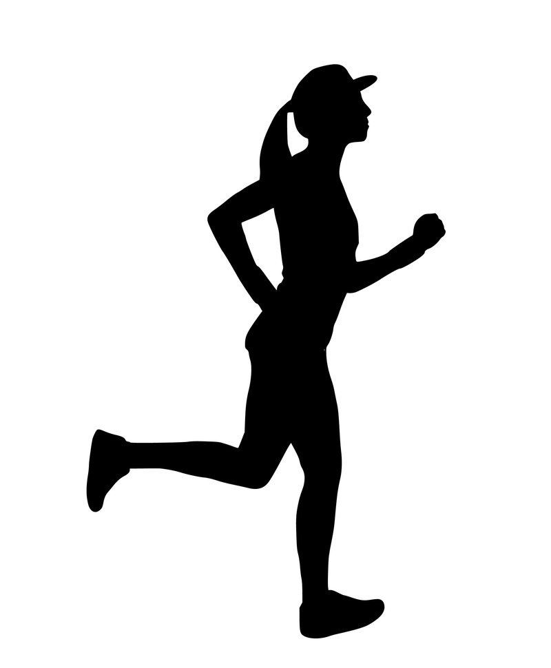 cut out, adult, silhouette, white background, jogger, fitness, leisure activity, one person, healthy, exercise, sprinter, woman, dancing, running, studio shot