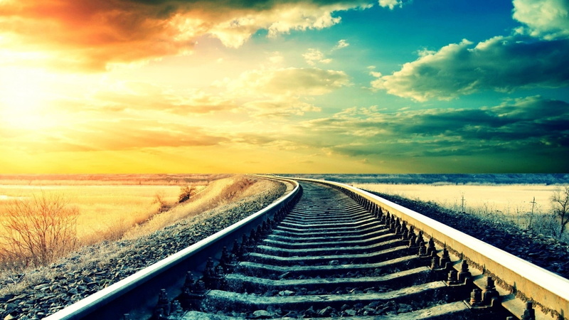 environment, no people, beauty in nature, scenics - nature, the way forward, long, sunset, outdoors, diminishing perspective, tranquil scene, 1080P, track