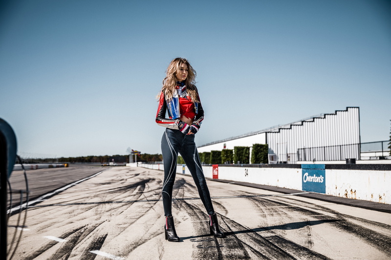 standing, clear sky, photoshoot, transportation, long hair, casual clothing, 4k, day, teenager, young adult, one person, celebrities, nature, lifestyles